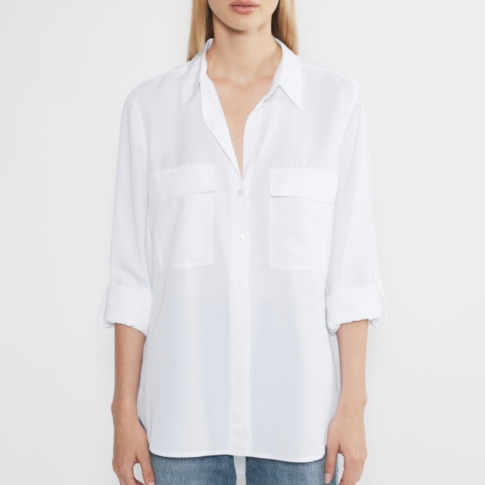Babaton White Button Down Shirt